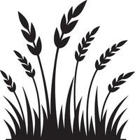 Grass simple minimal black color silhouette vector