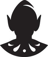 elf simple minimal black color silhouette vector