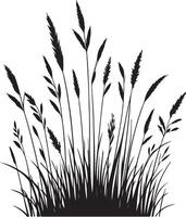 Grass simple minimal black color silhouette vector