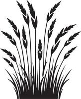 Grass simple minimal black color silhouette vector