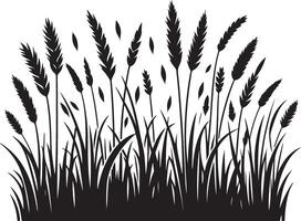 Grass simple minimal black color silhouette vector