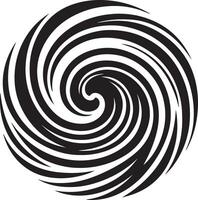 Abstract spirals , Vortex swirl motion elements, rotating spirals simple minimal black color silhouette vector