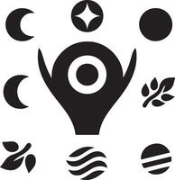 Perfect iconic logo simple minimal black color silhouette vector