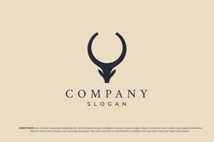 logo letter y stag deer antlers abstract vector