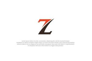 logo letter z slash business abstract vector