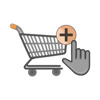 illustration of shopping cart vector