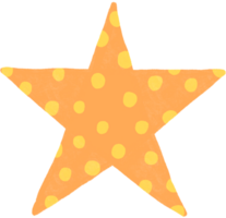 uma amarelo fofa estrela. desenho animado clipart png