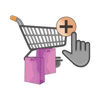 illustration of shopping cart vector