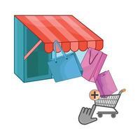 illustration of marketplace vector