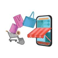 illustration of online shop vector