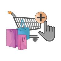 illustration of shopping cart vector