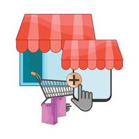 illustration of marketplace vector