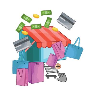 illustration of marketplace