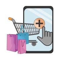 illustration of online shop vector