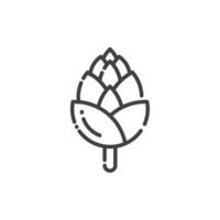 Pine Cone Outline Icon - Autumn Season Icon Illustration Design vector