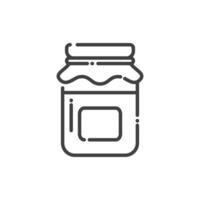 Honey Jam Outline Icon - Autumn Season Icon Illustration Design vector