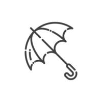 paraguas contorno icono - otoño temporada icono ilustración diseño vector