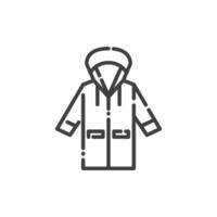 Rain Coat Outline Icon - Autumn Season Icon Illustration Design vector