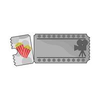 illustration of cinema ticket vector