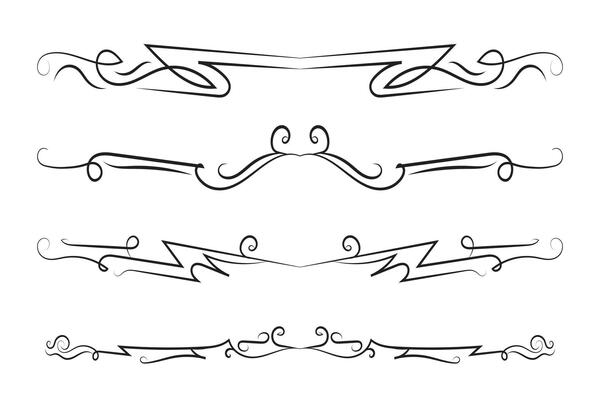 Calligraphy filigree lines Text dividers, vintage Flourishes decorative Scrolls wedding Ornate, fancy elegant page Separators design elements, Header Swirls menu cards Ornamental Border