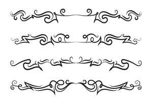 Calligraphy filigree lines Text dividers, vintage Flourishes decorative Scrolls wedding Ornate, fancy elegant page Separators design elements, Header Swirls menu cards Ornamental Border vector