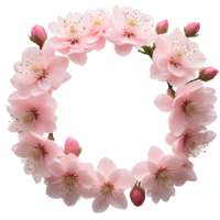 hermosa circulo collar de rosado Cereza flores png