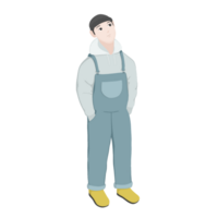 a Guy Standing Sticker Illustration png