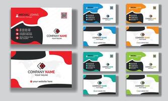 corporativo negocio tarjeta moderno diseño, profesional y minimalista negocio tarjeta diseño, contacto tarjeta para compañía, creativo y limpiar doble lado negocio tarjeta modelo vector