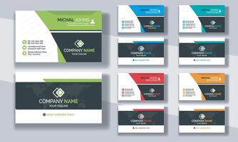 Corporate Business Card Modern Design, Professional and Minimalist Business Card Design, Contact card for company, Creative and Clean Double side Business Card Template vector