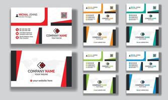 corporativo negocio tarjeta moderno diseño, profesional y minimalista negocio tarjeta diseño, contacto tarjeta para compañía, creativo y limpiar doble lado negocio tarjeta modelo vector