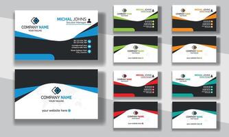 Corporate Business Card Modern Design, Professional and Minimalist Business Card Design, Contact card for company, Creative and Clean Double side Business Card Template vector