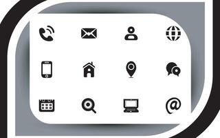 Contact related icon set, Essential Flat Stroke Circular Web Icon Set Phone Contact Location Button, Web icon, contact us icon, address, location, email, phone, Contact information symbols collection. vector