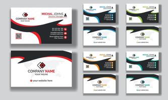 corporativo negocio tarjeta moderno diseño, profesional y minimalista negocio tarjeta diseño, contacto tarjeta para compañía, creativo y limpiar doble lado negocio tarjeta modelo vector