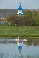 paisaje con hermosa naturaleza en el pueblo en el república de Moldavia. país vida. moldavia, un pequeño país con un grande corazón en oriental Europa. foto