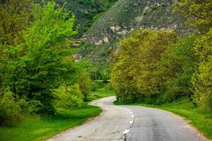 Landscape with beautiful nature in the village in the Republic of Moldova. Country life in Eastern Europe. photo