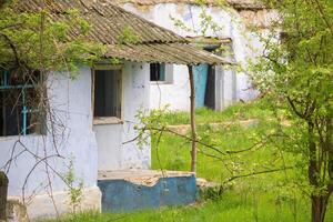 Landscape with beautiful nature in the village in the Republic of Moldova. Country life in Eastern Europe. photo