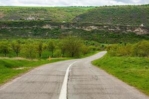 Landscape with beautiful nature in the village in the Republic of Moldova. Country life in Eastern Europe. photo