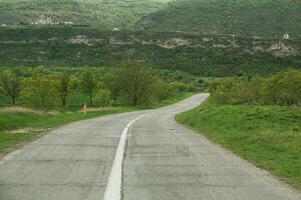 Landscape with beautiful nature in the village in the Republic of Moldova. Country life in Eastern Europe. photo