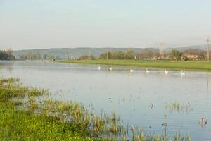 Landscape with beautiful nature in the village in the Republic of Moldova. Country life. Moldova, a small country with a big heart in Eastern Europe. photo