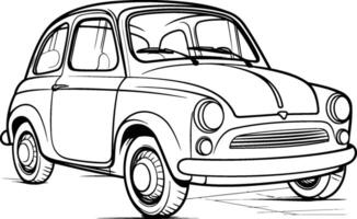 Retro car on white background for your design. vector