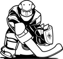 Ice hockey player illustration. Ice hockey player with the stick. vector