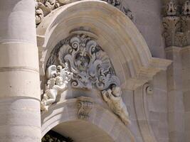 Detail of Ortigia main cathredal in Siracusa Syracuse city in Sicily, Italy photo