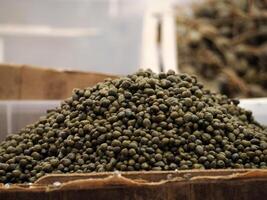 capers in the local market in Ortigia island in province of Syracuse in Sicily photo