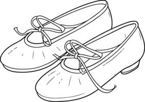 Sketch of a pair of women's shoes vector