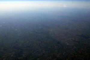 holland farmed fields aerial view photo