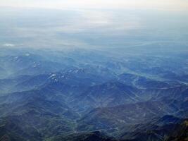 Rabagao River Aerial view from airplane, Portugal photo