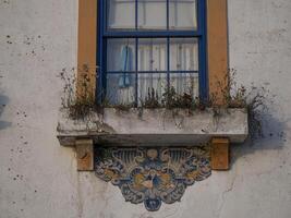 Old town building Aveiro pictoresque village street view, The Venice Of Portugal photo