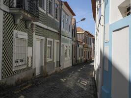 Aveiro pictoresque village street view, The Venice Of Portugal photo