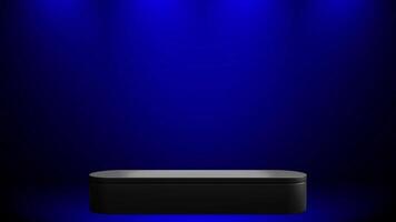Luxury podium decorated with shapes. Ideal for selling or displaying products in a catalogue, website or magazine. 3d render illustration. photo