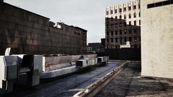 A rooftop with a bunch of air conditioners on top of it video